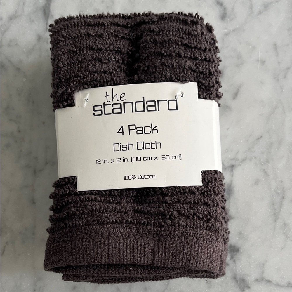 The Standard Gray Cotton Dish Cloths - 4 Pack